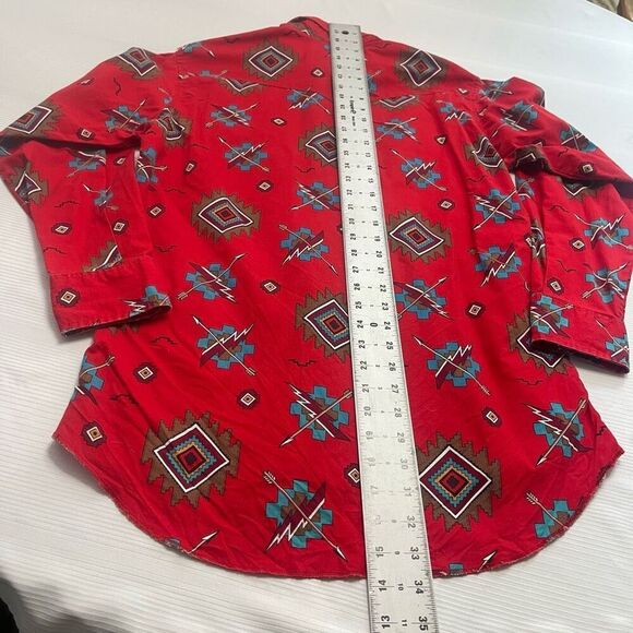 Wrangler Cowboy Cut Regular Fit X-Long Tails VTG Western Button Down Shirt 16-33 - Picture 7 of 7